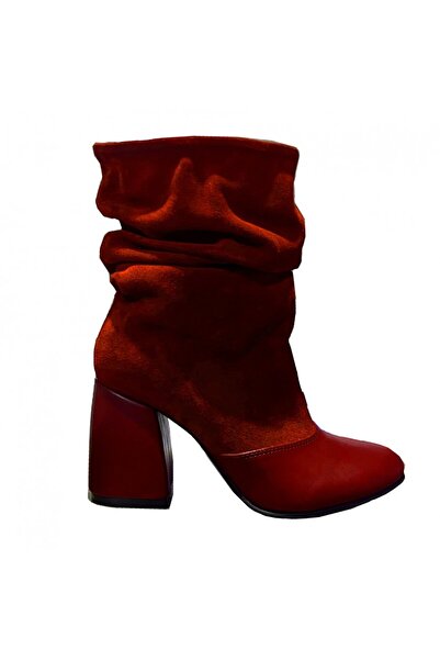 LUISA FIORE PAYA red boots, natural leather inside and out
