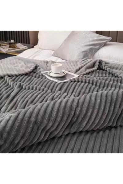 FANE Fluffy cocolino blanket, 200x230cm, striped pattern