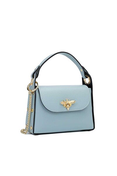 Tiffany genuine leather bag, Light blue