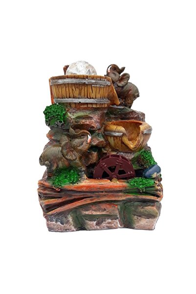 Instalight Fantana decorativa din rasina- Elefanti