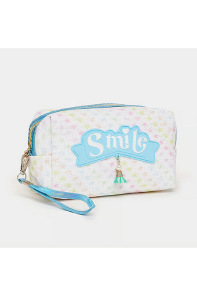TChic Smile Written Bright Polka Dot Makeup Bag