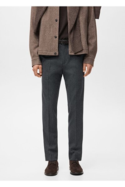 MANGO Man Slim fit flanel pantolon