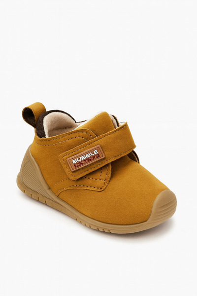 chichiponki Pantofi pentru băieți din piele naturală – Bubble/Truffi First Step Shoes, Camel