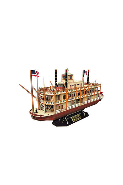 Cubic Fun CubicFun - Puzzle 3D Vaporul cu aburi Mississippi SUA 142 piese