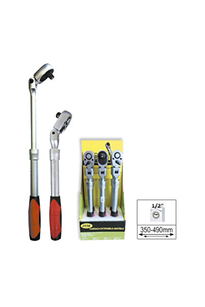 JBM Clichet Articulat Extensibil De 1/2` 72 Dinti