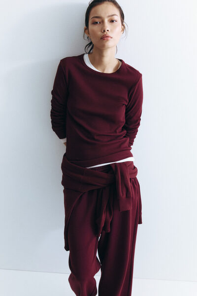 H&M Pamuklu ve Ribanalı Üst