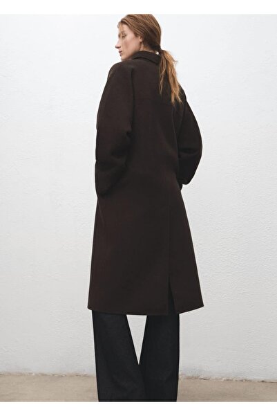 MANGO Woman El yapımı oversize yün palto