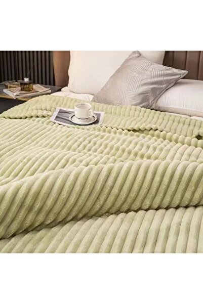 FANE Fluffy cocolino blanket, 200x230cm, striped pattern