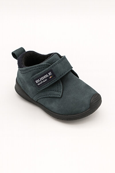chichiponki Pantofi Băieți din Piele Naturală – First Step Shoes Bubble Truffi, Velcro, Verde Petrol