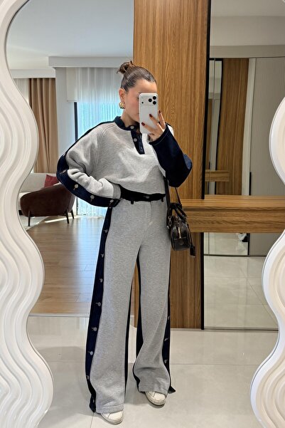 Tulipabutik Fleece-Lined Sets with Button Detail