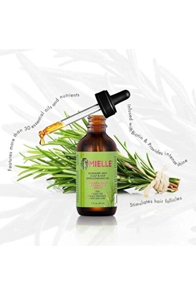 MIELLE ORGANICS CARE زيت ميلي لتقوية الشعر بالروزماري والنعناع، 59 مل