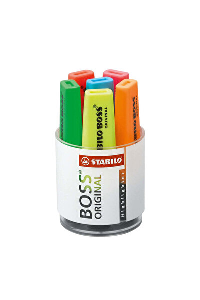 Stabilo BOSS Original Highlighter, tube of 6 fluorescent colours
