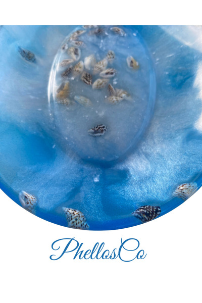 Phellos Suport pentru lingură cu tematică de mare și scoici, suport decorativ pentru lingură, design special pentru lingură.