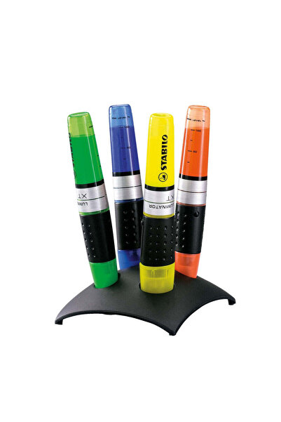 Stabilo Luminator highlighter, 4 colors / set, with stand