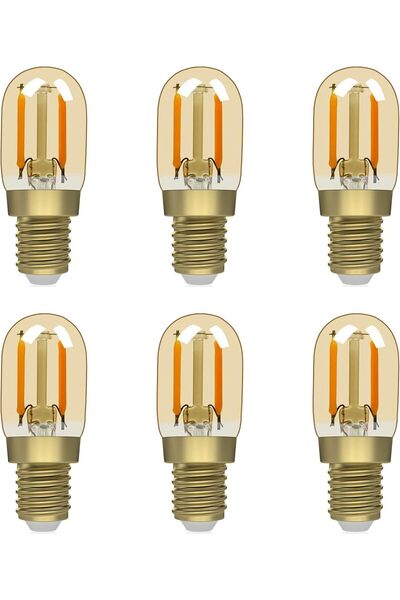 XIUWOO Vintage LED Edison Screw Bulb E27 G80 60W Equivalent, Warm White 2800K, Amber Glass, 2 Pack