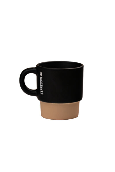 Espressolab Black Stoneware Espresso Cup No:107 – 120 ml Ceramic Espresso Cup