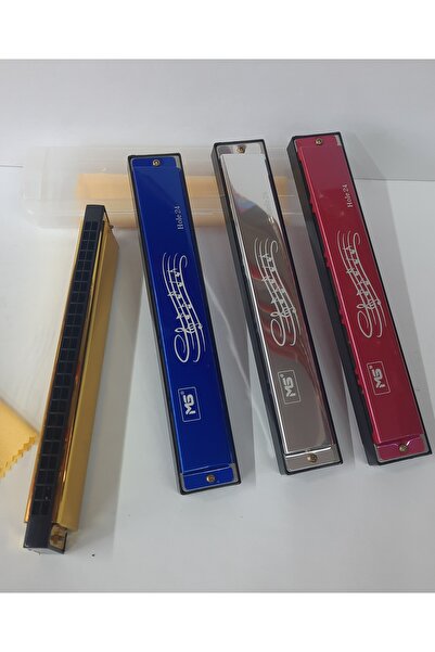 ydn MS 24 Çift Delikli Metal Mızıka,Şeffaf Kutulu 18 cm 1 Adet Mızıka