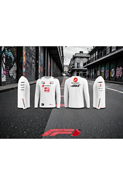 niceworkbynicehands Formula 1 Special Design Haas Team T-Shirt Printed White T-Shirt