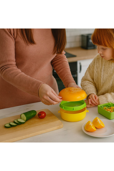 CNNFARMA WELLNESS & BEAUTY Hamburger Tasarımlı Beslenme Kabı