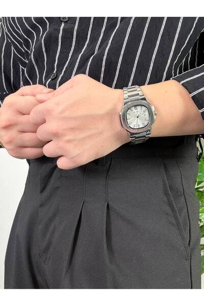 Arvens Vintage White Dial Steel Men's Wristwatch Stainless Steel Band Sturdy Steel Case Does Not Lose Color