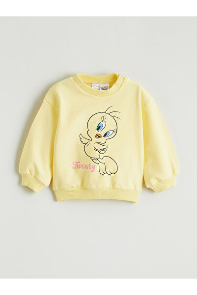 LC Waikiki تيويتي مطبوع سويت شيرت وبنطلون ضيق للفتيات الصغيرات