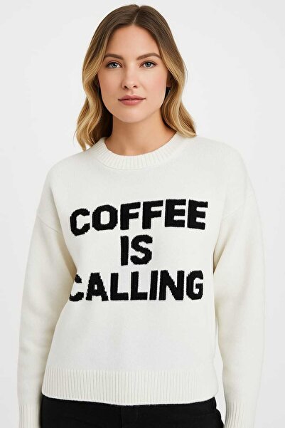 Diva Exclusive Fashion COFFEE IS CALLING sweater, thick, casual, soft material