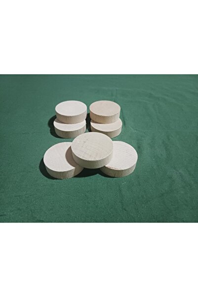neşeli ahşap قرص خشبي طبيعي أسطواني 7 سم × 1.5 سم 20 قطعة