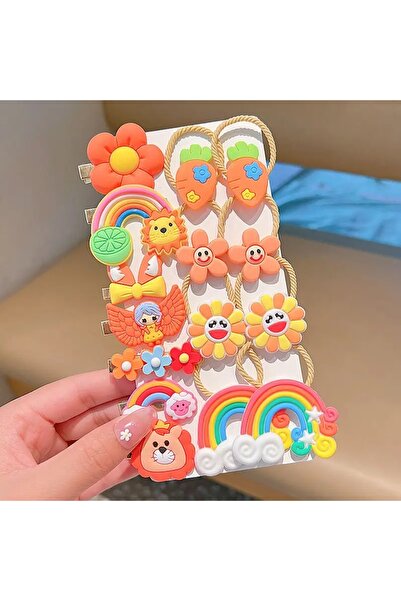 Virago Set de cleme pentru copii model nou 15 bucăți portocaliu