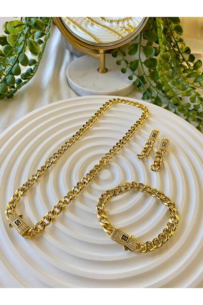 JEWELRY Özel Seri 14K Altın Kaplama Tasarım Monaco Gurmet Set