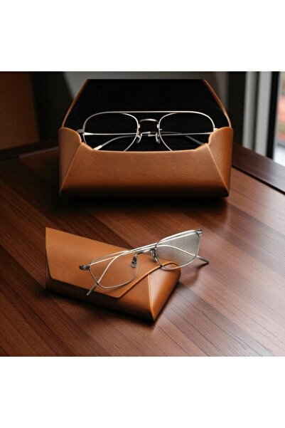 OEM Leather Sunglasses Case, Durable Protective Case, Elegant Design, Unisex Style, Brown