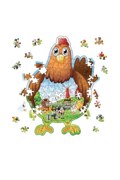 KİDSSAN كيدسان لغز الدجاج المزارع المكون من 112 قطعة