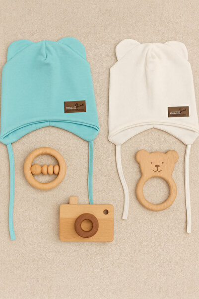 greenmoss قطن 100% ، قبعة طفل مزدوجة