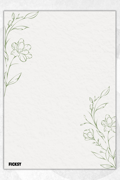 Ficksy Flower Note Paper - A5 Size - 50 Sheets - Notepad - Memopad - Memo Pad - To Do List