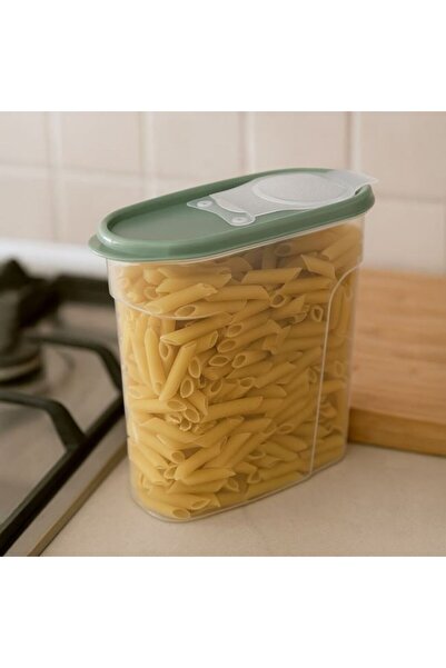 VENITIVO VINDEM CELOR INTELIGENTI Cereal Storage Container Plastic 1.7 L, VENITIVO®, with Mint Green Lid and Graduations – 18 x 9.5