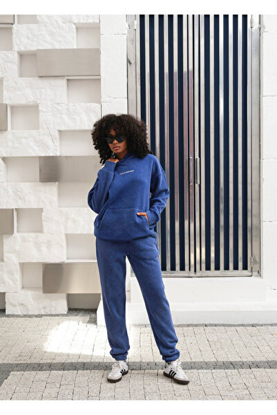 SOLİS MODA Women's Hooded Winter Tracksuit Set 3 Yarn