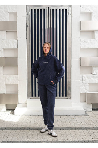 SOLİS MODA Women's Hooded Winter Tracksuit Set 3 Yarn