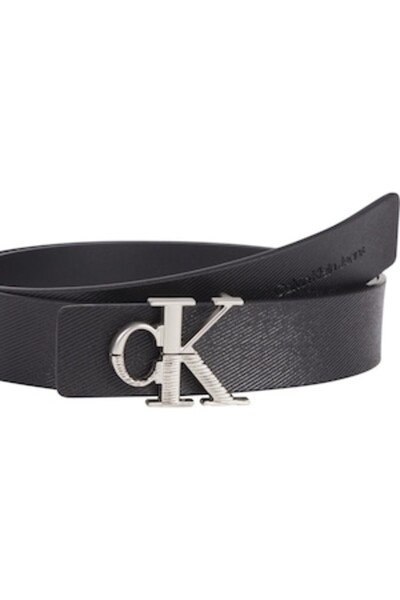 Calvin Klein Jeans Curea de damă, piele naturală, 90 cm, neagră