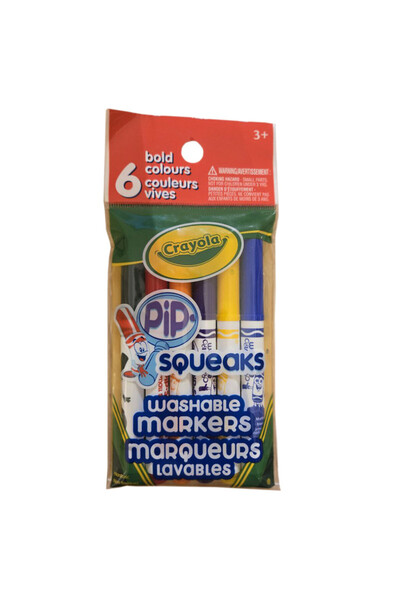 Crayola 6 pip squeaks washable markers-6'lı yıkanabilir boya kalemi