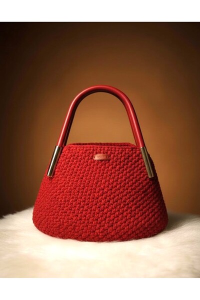 MAZSAY Handmade: El Örgüsü Makrome El Çantası (30x30)