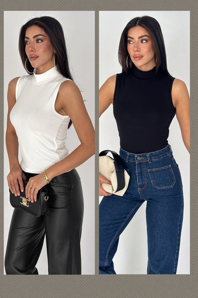 Noa&Noa 2-Pack Women's Sleeveless High Neck Basic Bodysuit – Sleek Core