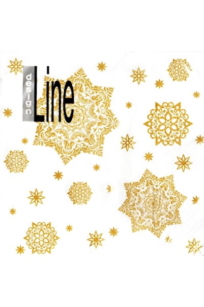 DesignLine Christmas Napkins Table Pack 20 pcs - Golden Stars