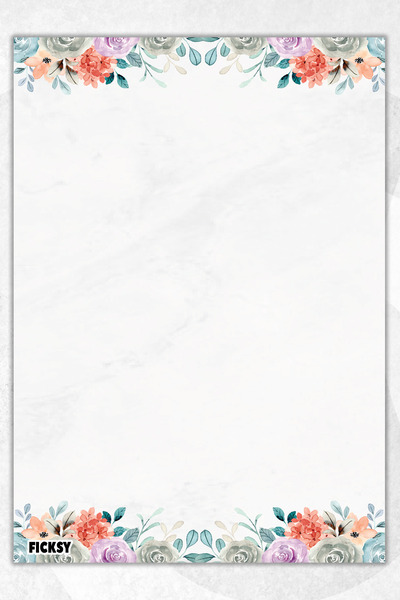 Ficksy Flower Note Paper - A5 Size - 50 Sheets - Notepad - Memopad - Memo Pad - To Do List