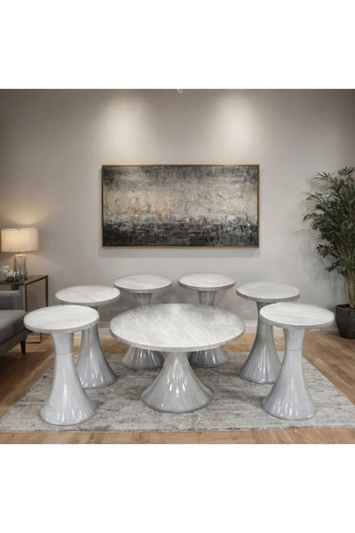 Tasamem Dafia 7-piece wooden tea table set