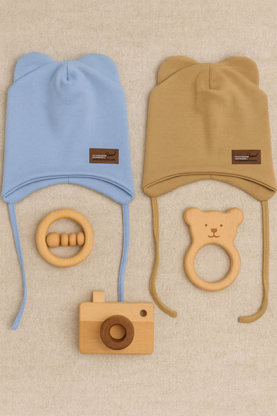 greenmoss 100% cotton twin baby beanie