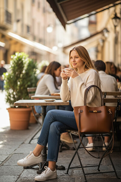 Store YigitEmirBags Dubai Brown Askılı Kadın Çantası