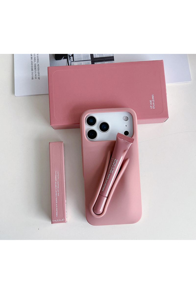 FİŞNEİLETİŞİM غطاء متوافق مع آيفون 17 برو ماكس مع أحمر شفاه (لون طبيعي)