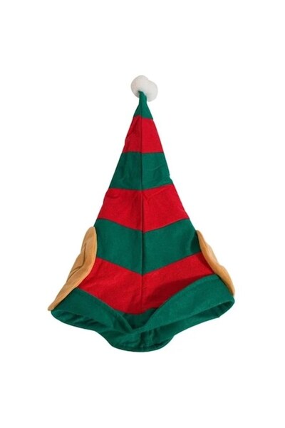 VENITIVO VINDEM CELOR INTELIGENTI Elf hat with ears, one size, VENITIVO®, Height 28 cm, Red/Green