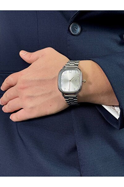 Arvens Vintage White Dial Silver Men's Wristwatch Stainless Steel Band Sturdy Steel Case Does Not Lose Color