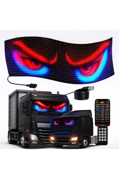 OEM LED Sign 60x12 cm, Scrolling Text, Flexible, IP65 Waterproof, Multicolor