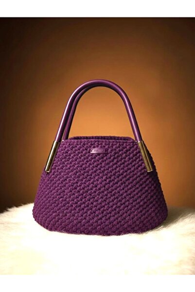 MAZSAY Handmade: El Örgüsü Makrome El Çantası (30x30)